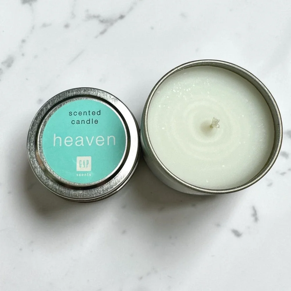 heaven ~ Gap Scents‎ ~ '90s Candle ~ 1.5 oz Travel Tin ~ Vintage ~ Made in USA